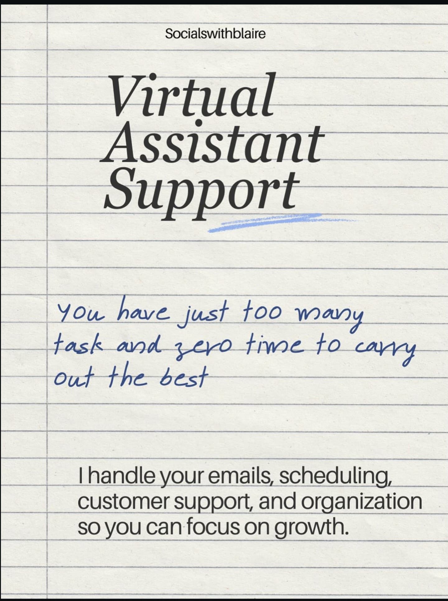 Virtual Assistant Support